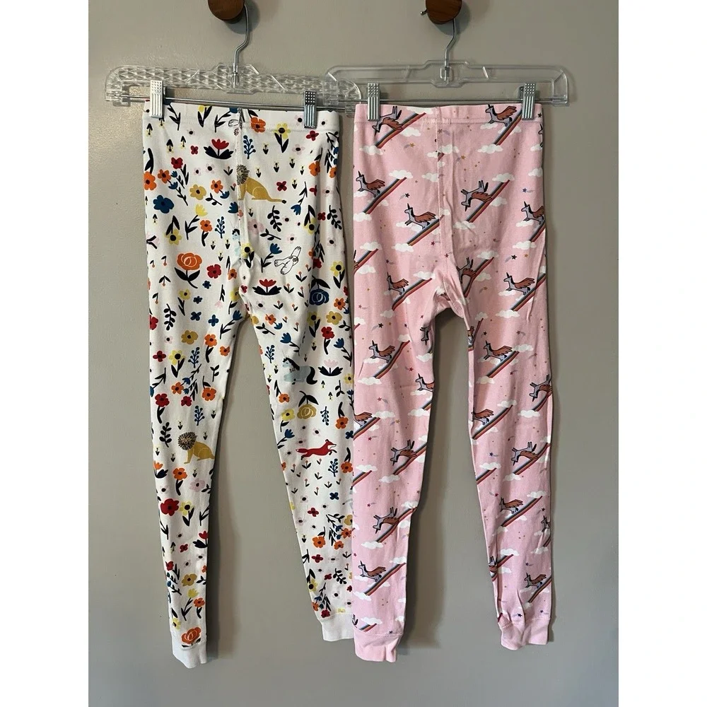 Hanna‎ Andersson Pajama Set * Bundle of 2* Unicorns Floral Woodland Girl Size 10